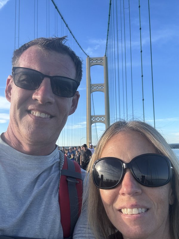 Keith Rockhill at the Mackinac Bridge walk