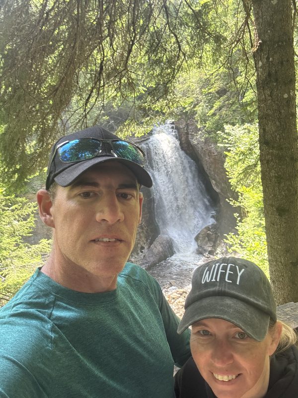 Keith Rockhill and his wife at Miners Falls near Munising